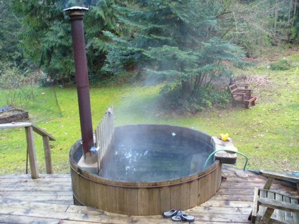 how to make wood burning hot tub